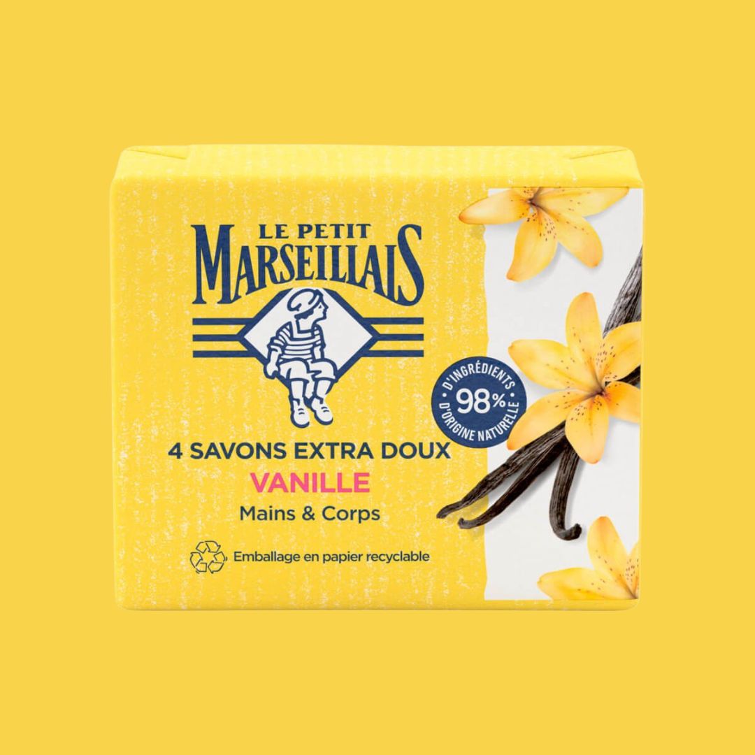 Le Petit Marseillais Vanilla French Soaps: 4 x 100g Bars